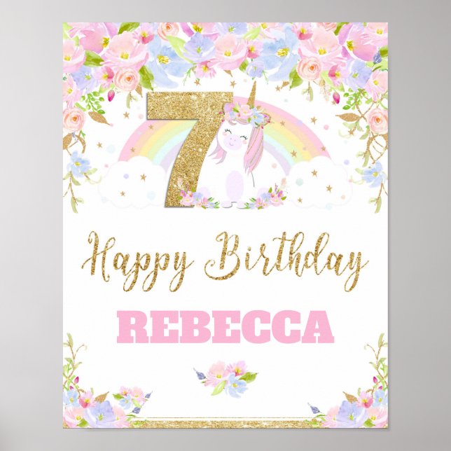Poster Symbole de bienvenue de la fête d'anniversaire de  (Devant)
