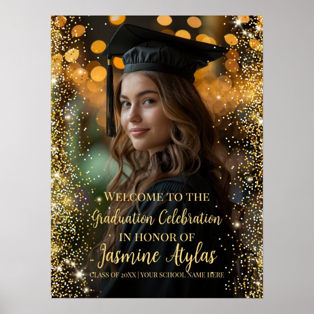 Poster Symbole de bienvenue de la fête de remise de diplô (Devant)