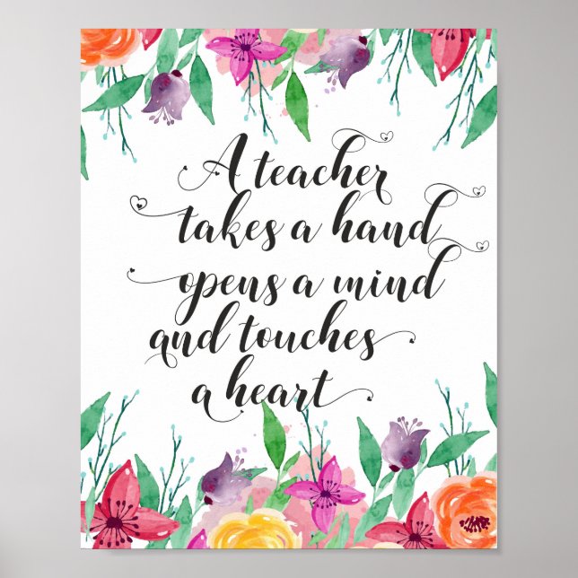 Poster Symbole de bienvenue de l'enseignant Enseignant re (Devant)