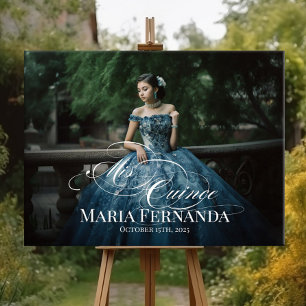 Poster Symbole de bienvenue de Mis Quince Quinceanera ave