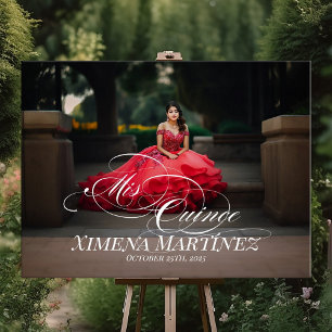 Poster Symbole de bienvenue de Mis Quince Quinceanera ave