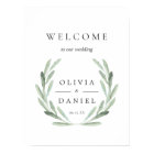Symbole de bienvenue du Mariage Green Olive Branch