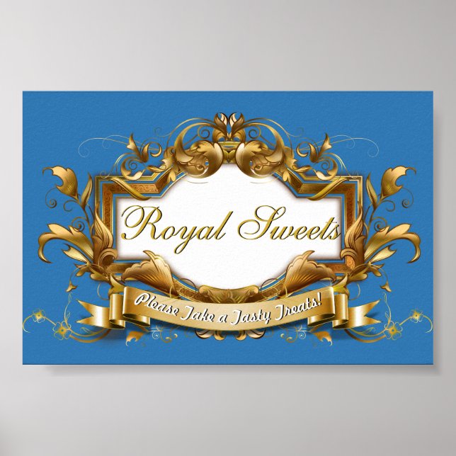 Poster Symbole de buffet Royal Sweets & Traitements Éléga (Devant)