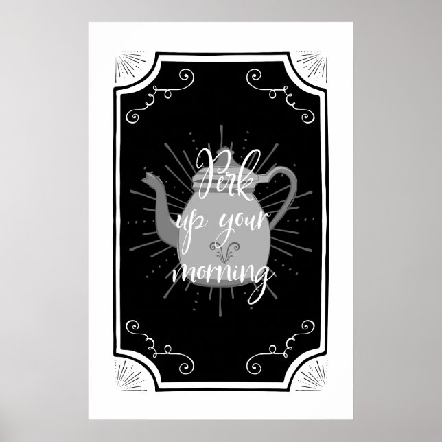 Poster Symbole de café amusant (Devant)