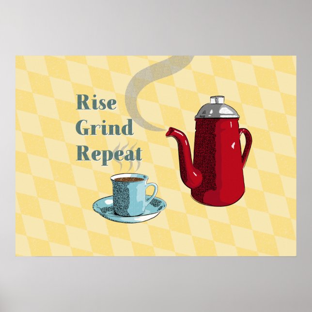 Poster SYMBOLE DE CAFÉ DU MOYEN-SIÈCLE L RÉtro (Devant)