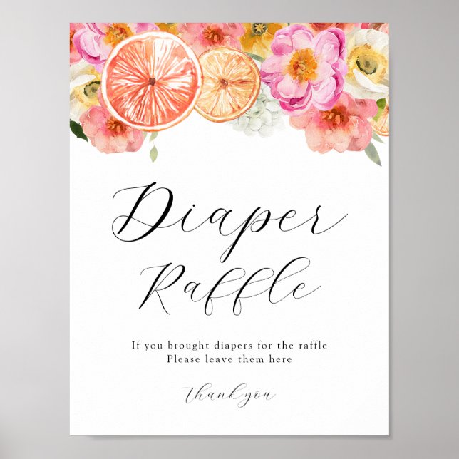 Poster Symbole de carafe de couches de fleurs d'agrumes r (Devant)