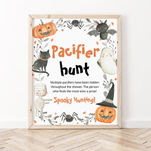 Poster SYMBOLE DE CHASSE Baby shower Halloween Cute