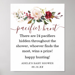 Poster SYMBOLE DE CHASSE Florale D'OR BURMANDE