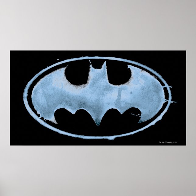 Poster Symbole de chaume de café - bleu (Devant)
