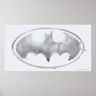 Poster Symbole de chaume de café - gris