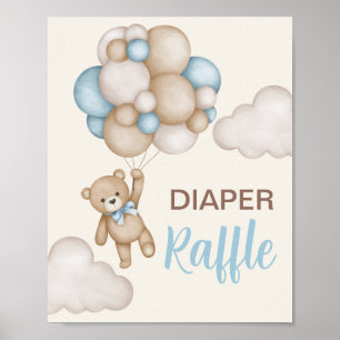 Poster Symbole de chevalet de l'ours en peluche