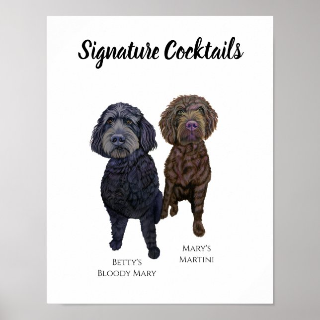 Poster Symbole de chien pour les réceptions de mariage (Devant)