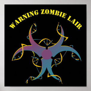 Poster Symbole de danger de bio épissage génétique