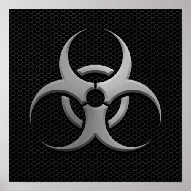 Poster Symbole de danger de la bio industrielle avec effe (Devant)