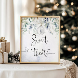 Poster Symbole de douceurs. Les friandises de Noël d'hive