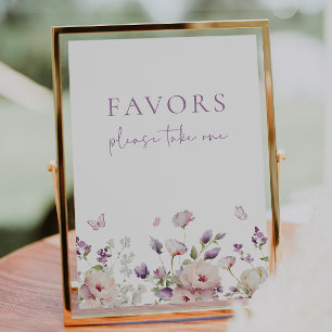 Poster Symbole de faveur du jardin papillon