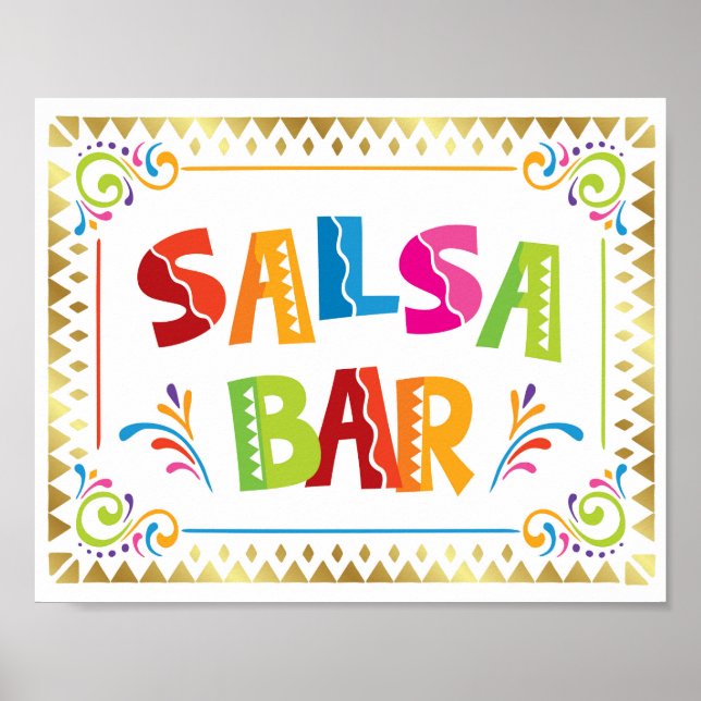 Poster SYMBOLE DE FÊTE BAR SALSA Imprimer (Devant)