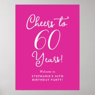 Poster Symbole de fête d'anniversaire de 60 ans
