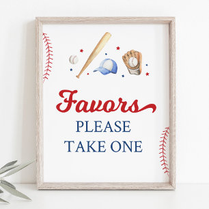 Poster Symbole de fête d'anniversaire de baseball Rookie
