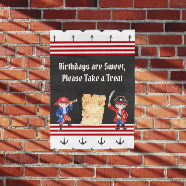 Poster Symbole de fête d'anniversaire du Pirate (Créateur téléchargé)