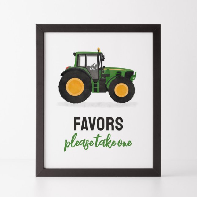 Poster Symbole de fête d'anniversaire du tracteur (Créateur téléchargé)