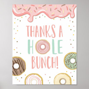 Poster Symbole de fête d'anniversaire d'une fille Donut B