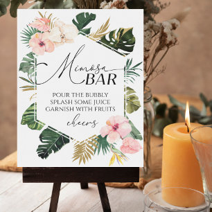 Poster SYMBOLE DE Fête des mariées Florale Tropicale Mimo