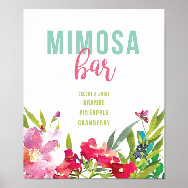 Poster SYMBOLE DE Fête des mariées Florale Tropicale Mimo (Devant)