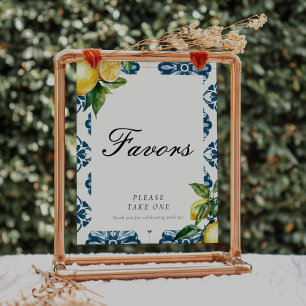 Poster Symbole de Fête des mariées Lemon Positano