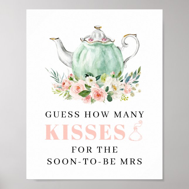 Poster Symbole de Fête des mariées Tea Party Favoriser (Devant)