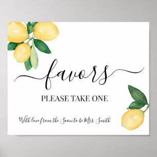 Poster Symbole de Fête Fête Lemons Mariage Réception
