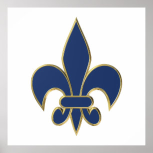 Poster Symbole de Fleur de Lis