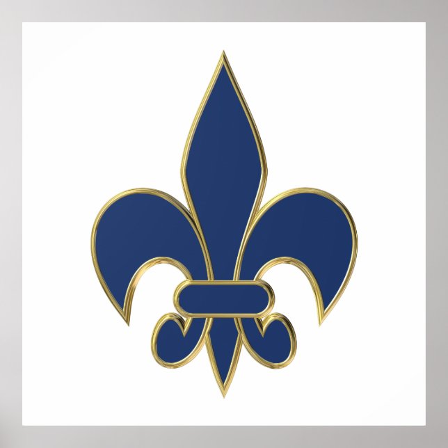 Poster Symbole de Fleur de Lis (Devant)
