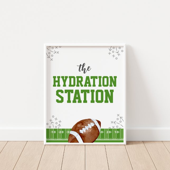 Poster Symbole de football de la station d'hydratation Bo (Créateur téléchargé)