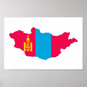Poster symbole de forme de carte de drapeau de pays de la