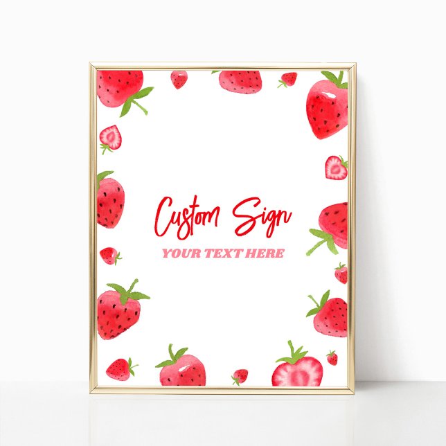 Poster SYMBOLE DE Fraise Berry Sweet Custom Party (Créateur téléchargé)