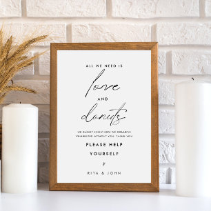 Poster SYMBOLE DE Gâteau Mariage minimaliste Dunot Bar