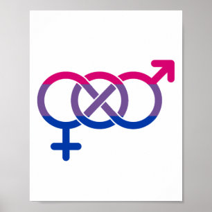 Poster Symbole de genre bisexuel