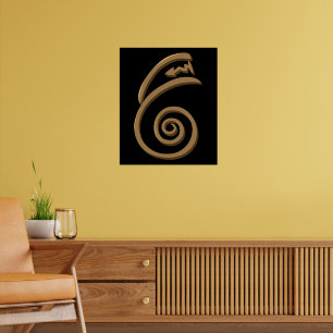 Poster Symbole de guérison Dai Ko Myo Reiki Art dessiné à