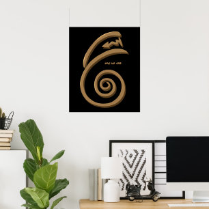 Poster Symbole de guérison Dai Ko Myo Reiki Art dessiné à