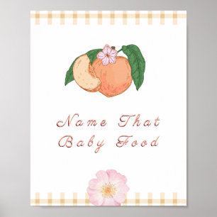 Poster SYMBOLE DE JEU Baby shower Sweet Little Peach
