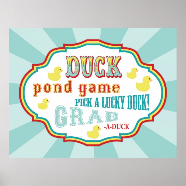Poster Symbole de jeu Carnaval ou Circus Duck Pond (Devant)