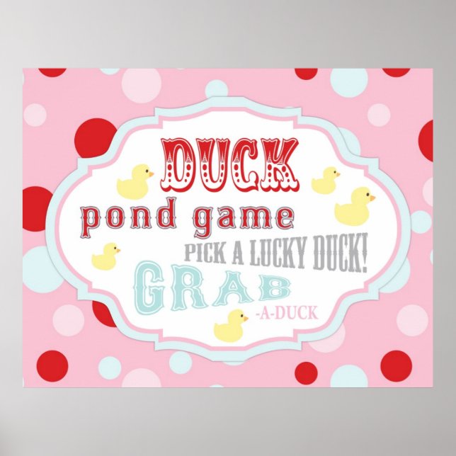 Poster Symbole de jeu Carnaval ou Circus Duck Pond (Devant)