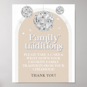 Poster Symbole de jeu Traditions familiales Disco Baby sh