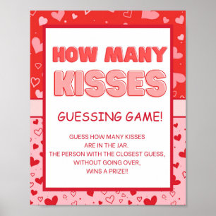 Poster SYMBOLE DE JEUX DE LA Saint-Valentin Baisers