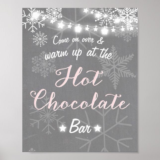 Poster Symbole de la barre de chocolat chaud Flammes de n (Devant)