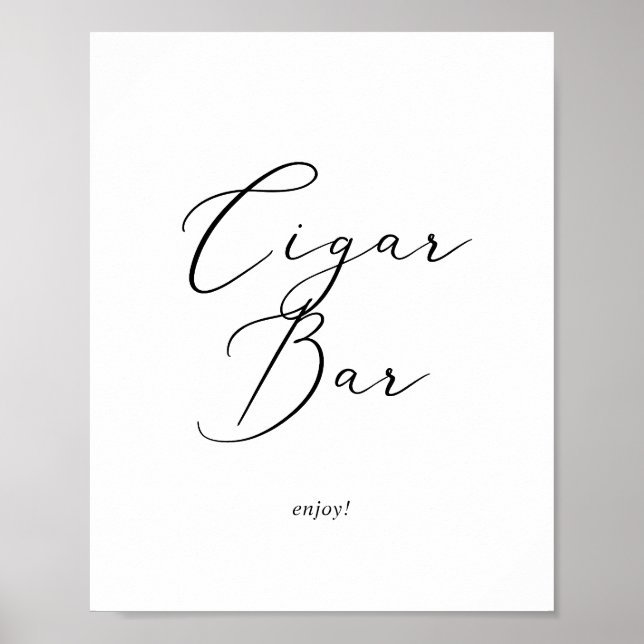 Poster Symbole de la barre de Cigar de la calligraphie no (Devant)