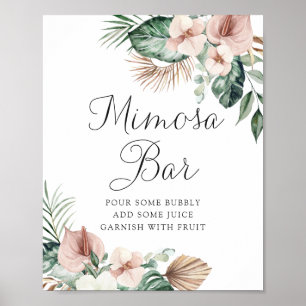 Poster Symbole de la barre de Mariage Mimosa Flush de pal
