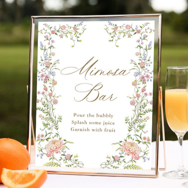 Poster Symbole de la barre de Mimosa Floral Grace victori (Créateur téléchargé)