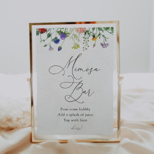 Poster Symbole de la barre des abeilles et des fleurs sau